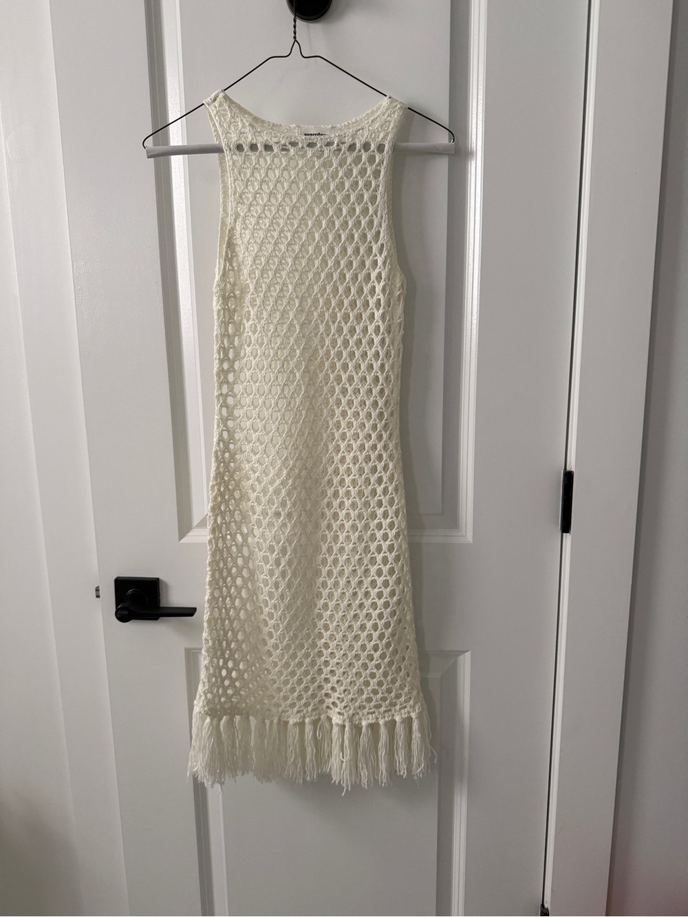 superdown White Crochet Fringe Cover-Up
